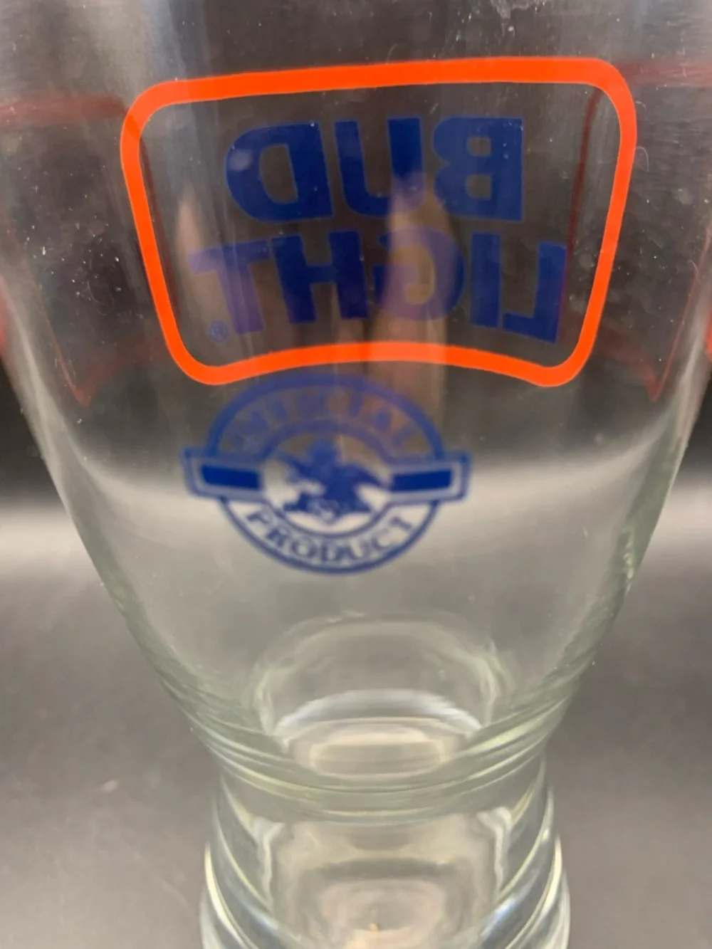 Vintage Budweiser Bud Light Pilsner Glass Logo Official Product